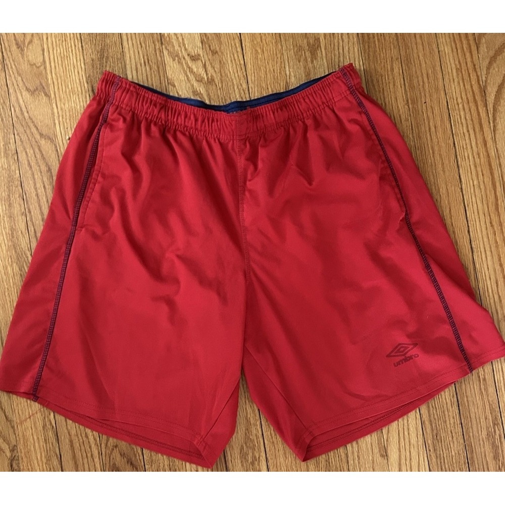 Unbro Gym Shorts Drawstring Red Athletic vintage SZ XL Soccer